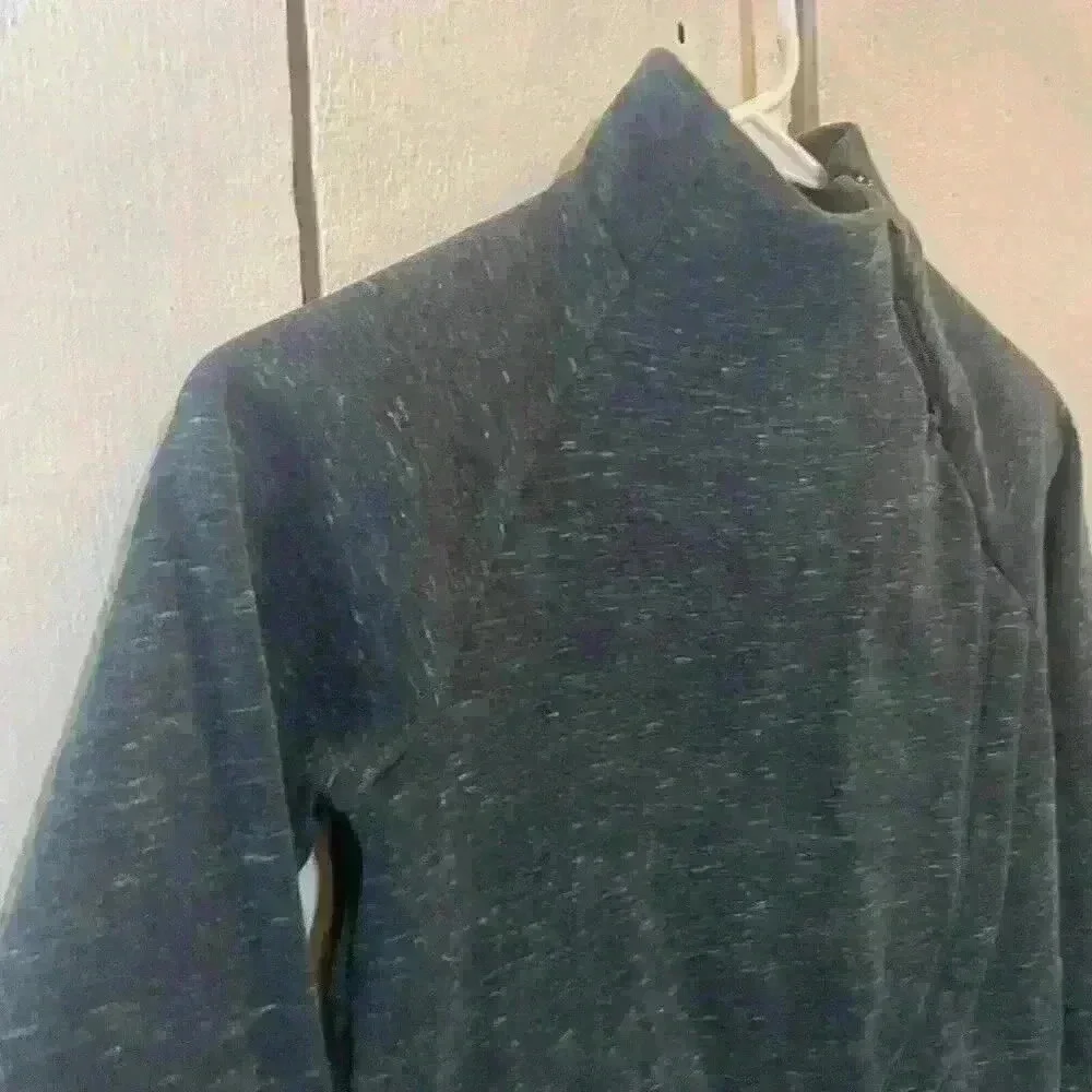 Athleta Girl Crazy Cozy Wrap Small 7 Mock‎ Neck Zip Sweater Teal Activewear